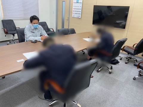 和賀組の入社試験の様子
